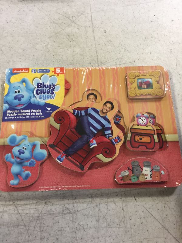 Photo 2 of Blue's Clues Chunky Wood Sound Puzzle, for Families and Kids Ages 3 and up