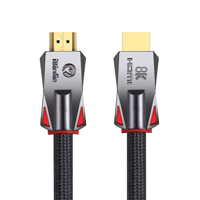 Photo 1 of iBirdie 8K HDMI 2.1 Cable 30 Feet 8K60hz 4K 120hz 144hz HDCP 2.3 2.2 eARC ARC 48Gbps Ultra High Speed Compatible with Dolby Vision Atmos PS5 PS4, Xbox One Series X, Sony LG Samsung, RTX 3080 3090
