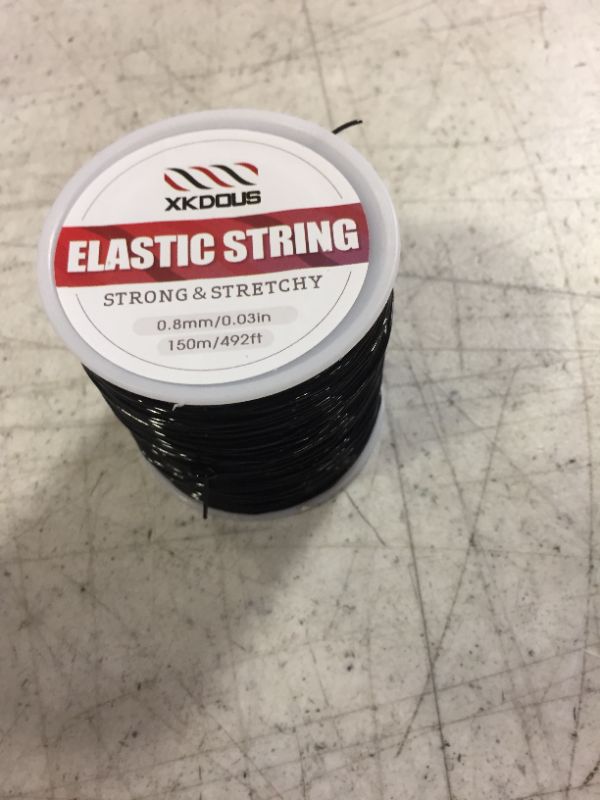 Photo 2 of 0.8mm 100M Elastic String for Jewelry Making,Elastic Stretch Crystal String,Bracelet String Stretch Bead Cord Stretchy String for Bracelets,Necklaces,Jewelry and Beading Supplies (Black)
