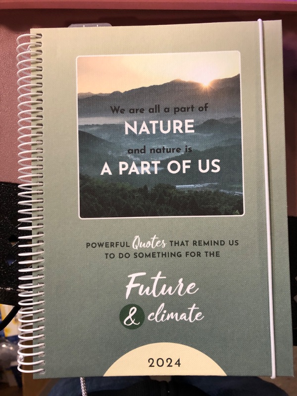 Photo 2 of Burde Caption Daily & Weekly Planner 2024 | Future and Climate Planner - A5 Yearly Organizer - Start date 2023-12-11 End date 2025-02-02 | Inspirational Quotes & pictures