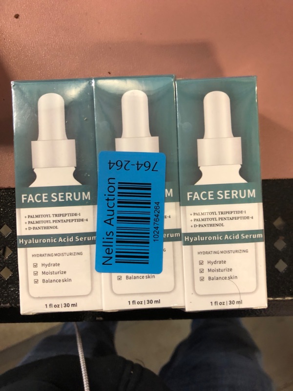 Photo 2 of 3 Pack Hyaluronic Acid Serum Moisturizing for Face Anti-Wrinkle (1FL.OZ)