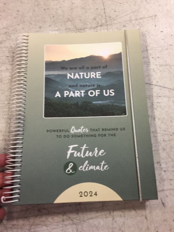 Photo 2 of Burde Caption Daily & Weekly Planner 2024 | Future and Climate Planner - A5 Yearly Organizer - Start date 2023-12-11 End date 2025-02-02 | Inspirational Quotes & pictures