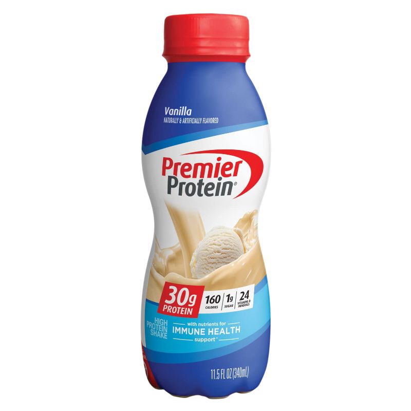 Photo 1 of 12 PACK--0Premier Protein 30g Protein Shake, Liquid, vegetarian, Vanilla, 11.5 fl oz- BEST BY 04/2024

