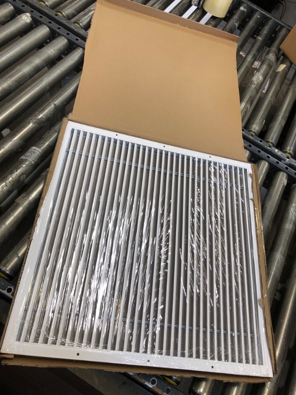 Photo 2 of 22.5"w X 22.5"h Return Air Vent Cover, Hon&Guan Aluminum Alloy Shed Vents for Interior Doors, Cold Air Return Vent Cover [Outer Dimensions: 24”x 24”h]. 24" x 24" Aluminum Alloy