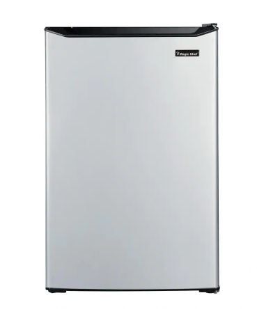 Photo 1 of 4.5 cu. ft. Mini Fridge with True Freezer in Stainless Look
