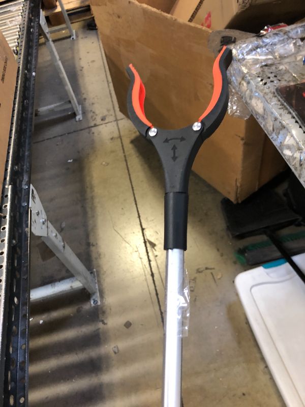 Photo 4 of 2024 Upgrade Grabber Reacher Tool, 360° Rotating Head, Wide Jaw, 32" Foldable, Lightweight Trash Claw Grabbers for Elderly, Reaching Tool for Trash Pick Up Stick, Litter Picker, Arm Extension (Orange)
