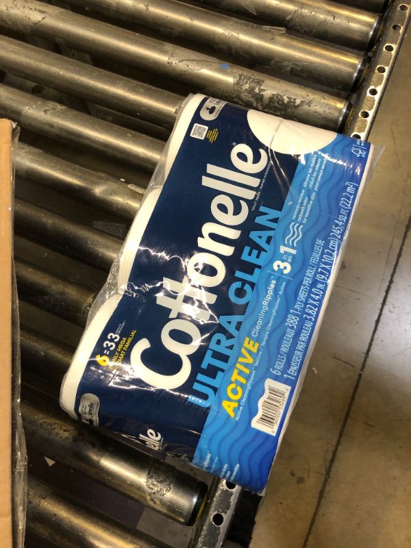 Photo 2 of Cottonelle Ultra Clean Toilet Paper with Active CleaningRipples Texture, Strong Bath Tissue, 6 Family Mega Rolls (6 Family Mega Rolls = 33 Regular Rolls), 388 Sheets per Roll