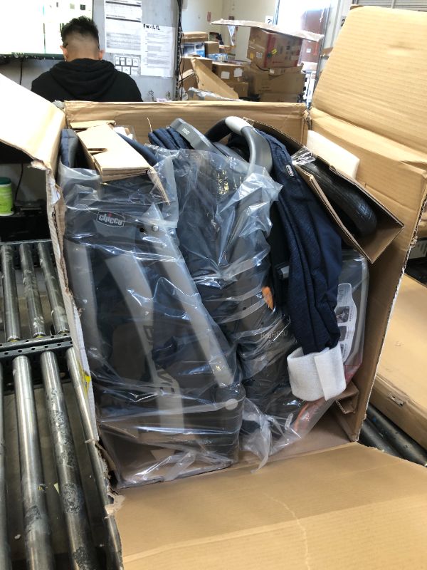 Photo 1 of Chicco Bravo 3-in-1 Trio Travel System, Bravo Quick-Fold Stroller with KeyFit 30 Infant Car Seat and base, Car Seat and Stroller Combo | Brooklyn/Navy Brooklyn Bravo