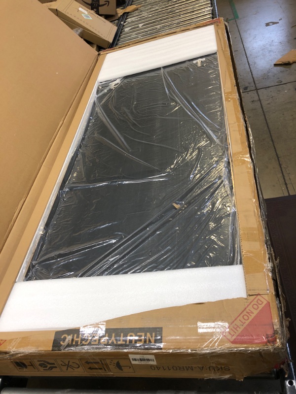 Photo 1 of NEUTYPECHIC 63"x20" Mirror Full Length Wall Mirror Floor & Full Length Mirrors for Wall Decor Living Room Wall-Mounted Mirrors Body Mirror Gold Mirror Large Mirror (JJ00362ZZE-M-USAM021) Gold 63"x20" Full Length Mirror