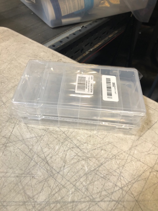 Photo 1 of 2PCS CLEAR STORAGE BOXES 