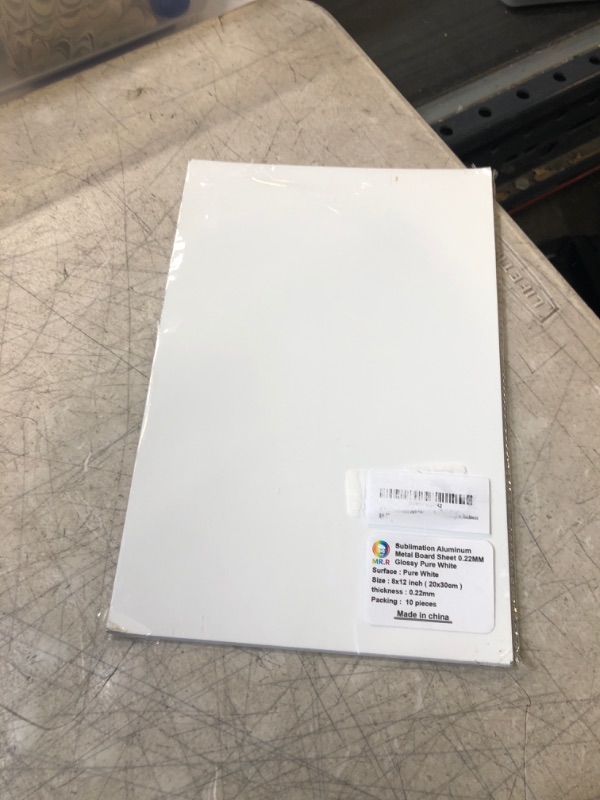 Photo 2 of SUBLIMATION ALUMINUM METAL BOARD SHEET 0.22 MM GLOSSY PURE WHITE 10PCS 