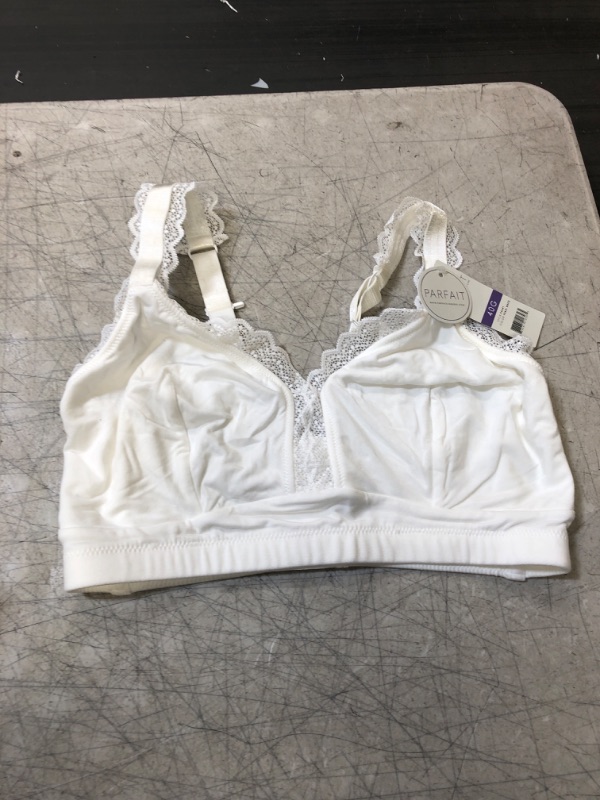 Photo 2 of PARFAIT Dalis Wire Free Bralette - White - BAND SIZE: 40CUP SIZE: 40 G 
