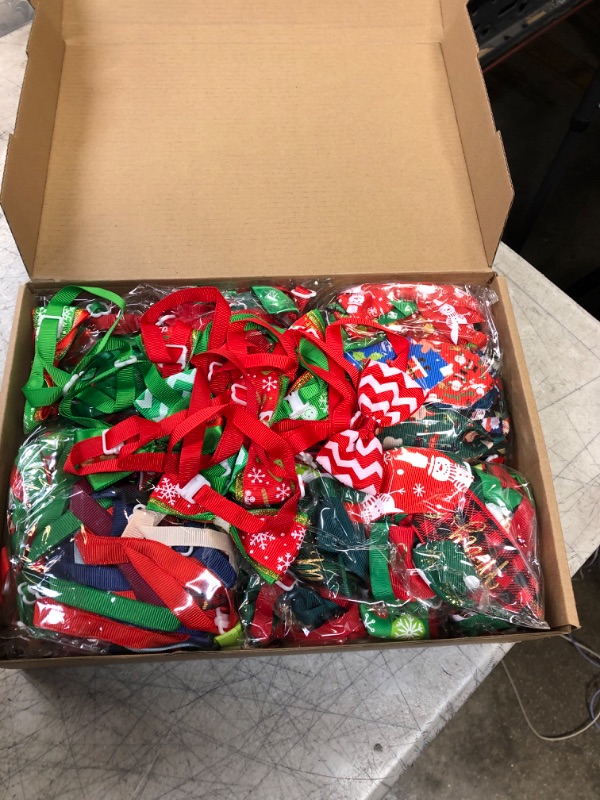 Photo 1 of 180 PCS CHRISTMAS DOG BOW SET 
