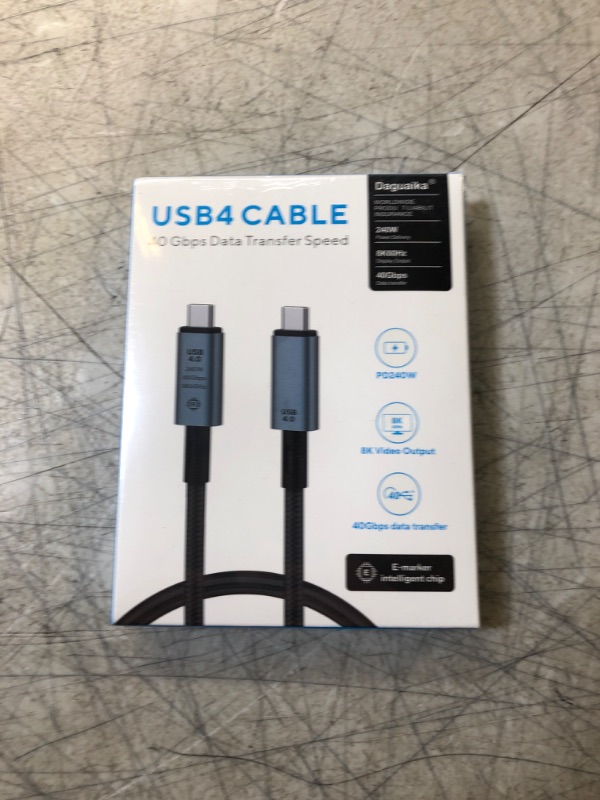 Photo 2 of 40Gbps USB C to USB C PD240W Fast Charging Cable, USB 4.0 Type-C Male to Male Charger Cord, Support 8K@60Hz Video, Compatible with Thunderbolt3/Macbook/iPad Pro/Samsung/Pixel/HUB/SSD (3.3Ft)
