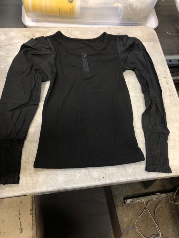 Photo 1 of GIRLS PUFFY SLEEVE LONG BLOUSE (BLACK)
SIZE 10 Y OLD 