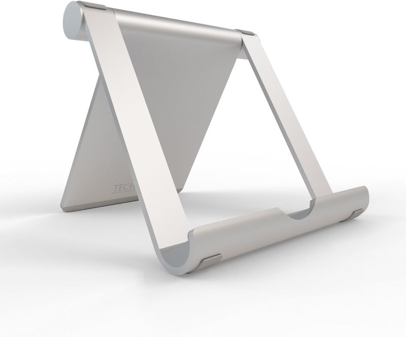 Photo 1 of TechMatte Multi-Angle iPad Pro Stand-Aluminum Desktop Tablet Holder (Silver)
