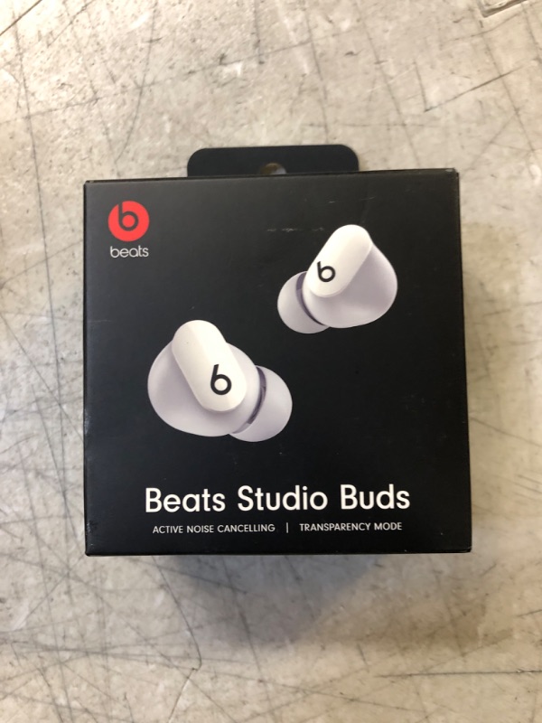 Photo 2 of Beats Studio Buds - True Wireless Noise Cancelling Earbuds - Compatible with Apple & Android, Built-in Microphone, IPX4 Rating, Sweat Resistant Earphones, Class 1 Bluetooth Headphones - White
