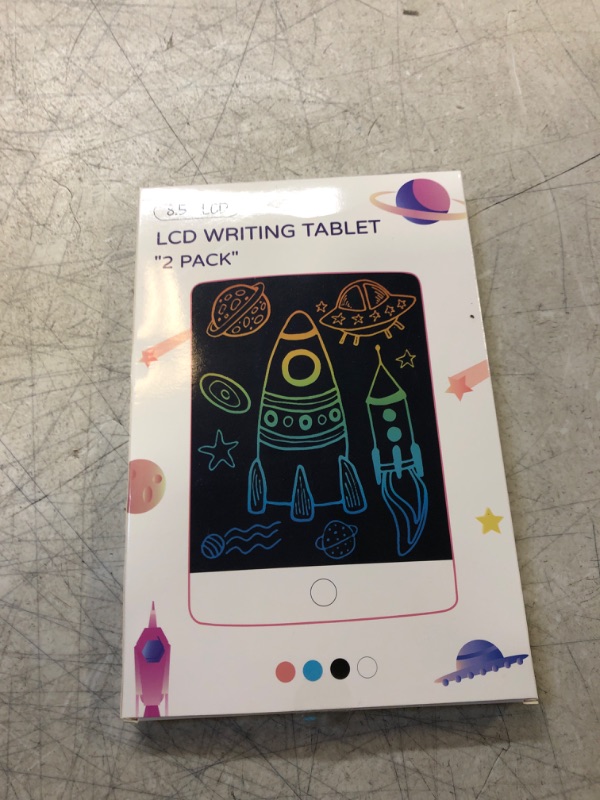 Photo 2 of 2 Pack LCD Writing Tablets for Kids Colorful Screen Doodle Board Reusable Drawing Pad Educational Learning Toys Gift for 3+ Years Old Boys Girls Toddlers 8.5 inch