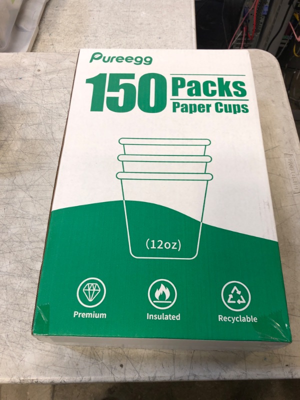 Photo 1 of 150 PCS PAPER CUPS (12 OZ)
