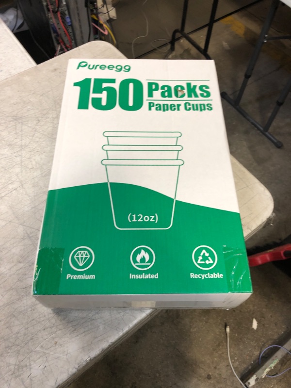 Photo 1 of 150 PCS PAPER CUPS 12OZ 