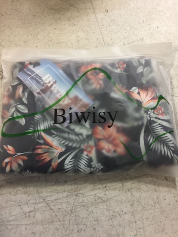 Photo 2 of Biwisy Mens Swim Trunks Quick Dry Swim Shorts with Mesh Lining Funny Beach Shorts X-Large Black Flowers