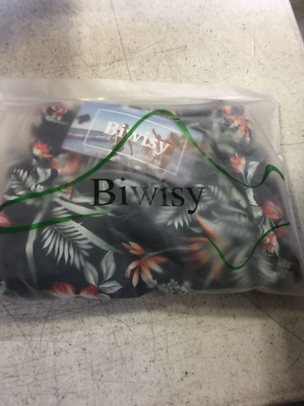 Photo 2 of Biwisy Mens Swim Trunks Quick Dry Swim Shorts with Mesh Lining Funny Beach Shorts Medium Black Flowers