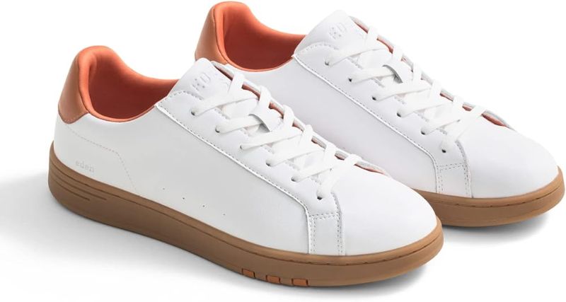 Photo 1 of Eden St.Women's Fashion Sneakers White Casual Leather Shoes - Slip On Lace Up Shoes Eco-Friendly Recycled Shoes- SIZE 10
