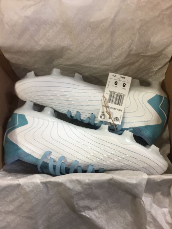 Photo 2 of adidas Predator Accuracy.3 Firm Ground Soccer Shoes - Parley Ocean Plastic, Coated Textile Upper, Precision Strikes, Comfortable Play 8 Cloud White/Grey Two/Preloved Blue