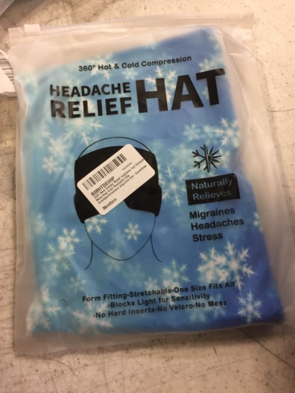 Photo 2 of  Galaxy Relief migraine hat Harajuku Mom/Dad Cold Headache Cap Grandpa/Grandma migraine hat-Snowflake BFM-Snowflake