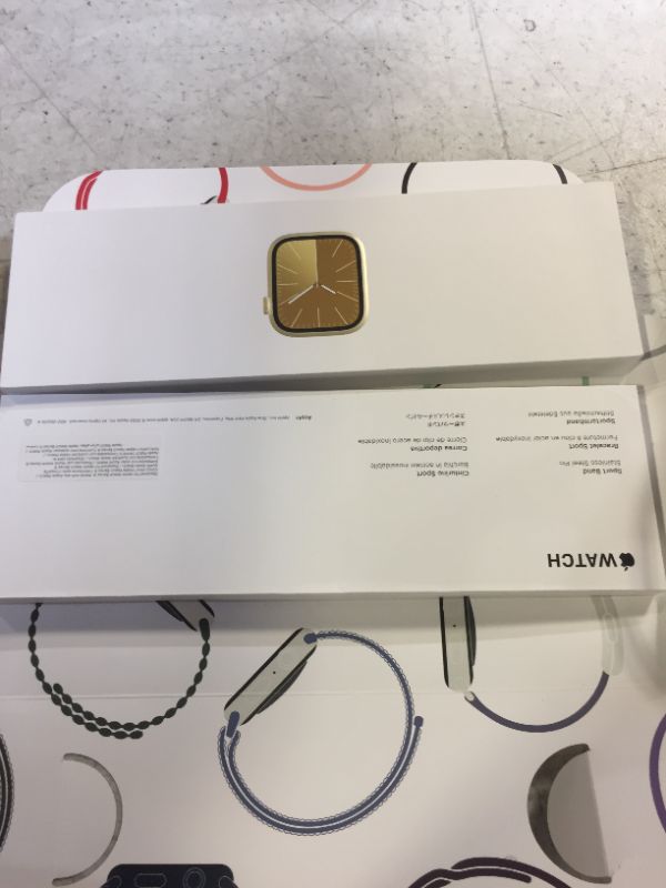 Photo 2 of Apple Watch Series 9 [GPS + Cellular 41mm] Smartwatch with Gold Stainless Steel Case with Gold Sport Band S/M. Fitness Tracker, Blood Oxygen & ECG Apps, Always-On Retina Display Gold Stainless Steel Case with Clay Sport Band 41mm S/M - fits 130–180mm wris