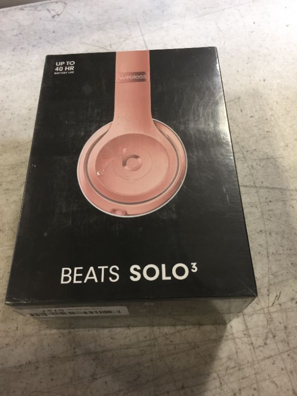 Photo 3 of Beats Solo3 Wireless On-Ear Headphones - Apple W1 Headphone Chip, Class 1 Bluetooth, 40 Hours of Listening Time, Built-in Microphone - Rose Gold (Latest Model)
