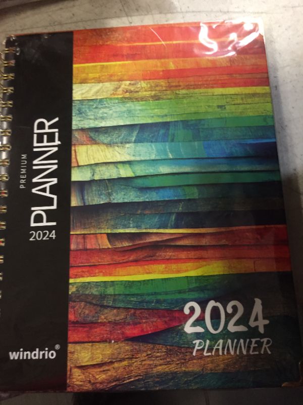 Photo 1 of Planner 2024 Daily Weekly Monthly Teacher Planner, Academic Hardcover Planner DEC 2023 - DEC 2024, 13-Month School Organizer, 5.5"x8.5", Spiral Notebook with Stickers, Inner Pocket, Coated Tabs Color Flower B MEDIUM: 5.5" x 8"