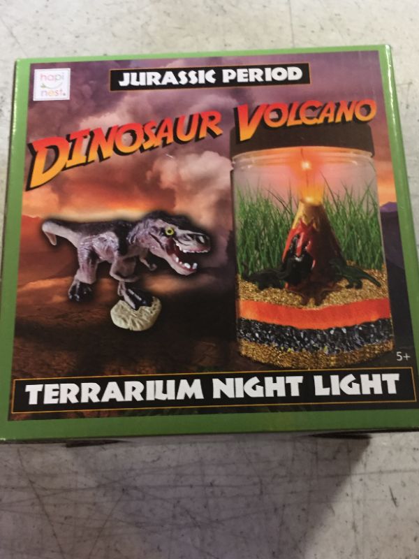 Photo 2 of Hapinest Dinosaur Terrarium Kit with Light-up Volcano Garden - STEM Science Educational Toys and Gifts for Kids Boys and Girls Ages 5 6 7 8 9 10 Years Old and Up
