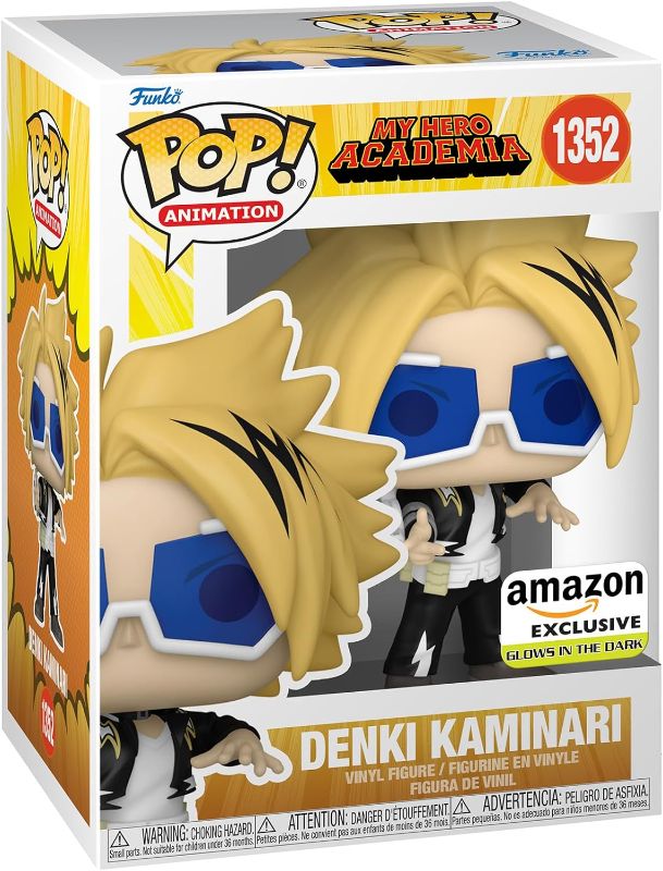 Photo 1 of Funko! Pop Animation: My Hero Academia - Denki Kaminari (Glow in The Dark), Amazon Exclusive
