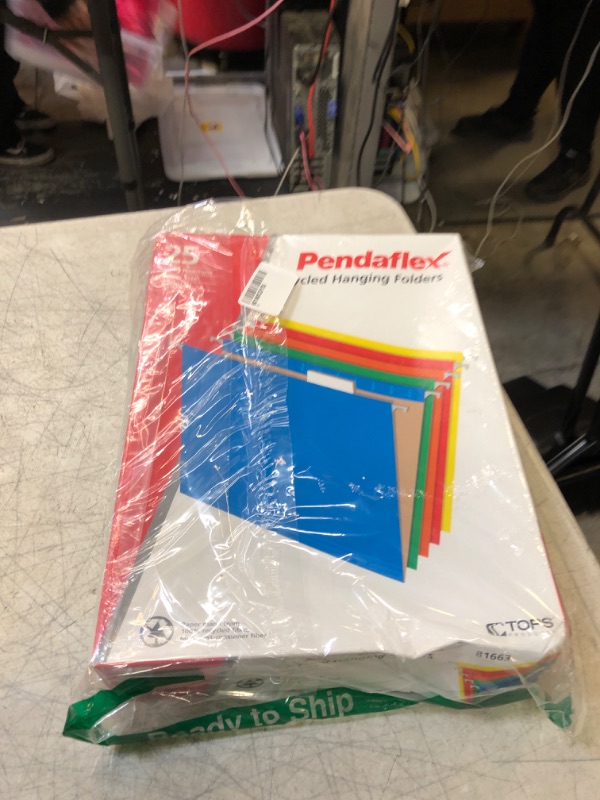 Photo 2 of Pendaflex Hanging File Folders, Letter Size, Assorted Colors, 1/5-Cut Adjustable Tabs, 25 Per Box (81663) Assorted Colors Letter Folders