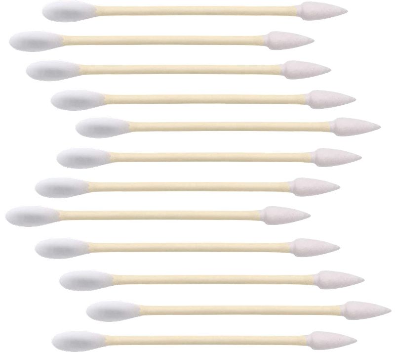 Photo 1 of 1000 Count Organic Bamboo Cotton Swabs - Pointy/Round Head Biodegradable Wooden Cotton Buds for Ear, Plastic Free Double Ear Cotton Sticks for Cleaning, Makeup
