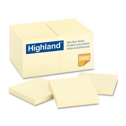 Photo 1 of Highland Notes 3 in. X 3 in. Yellow 24 Pads
