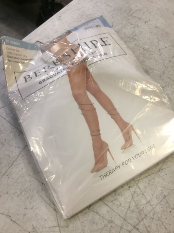 Photo 2 of Berkshire womens Relief Light Support Control Top Pantyhose 8101-30 Denier 1-2 Natural Tan