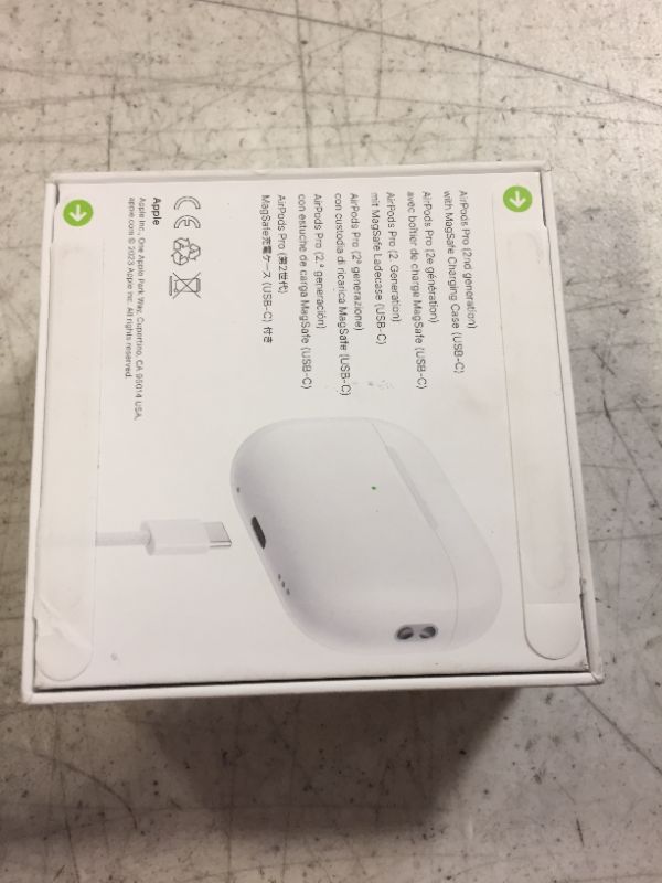 Photo 2 of Apple AirPods Pro (2nd Generation) Wireless Ear Buds with USB-C Charging, Up to 2X More Active Noise Cancelling Bluetooth Headphones, Transparency Mode, Adaptive Audio, Personalized Spatial Audio USB-C Without AppleCare+