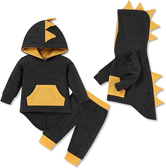 Photo 1 of Baby Boy Clothes Infant Boys Fall Winter Outfit Long Sleeve Hoodie Sweatshirt Tops Pants 2Pcs Baby Boy Outfit- SIZE 12-18M
