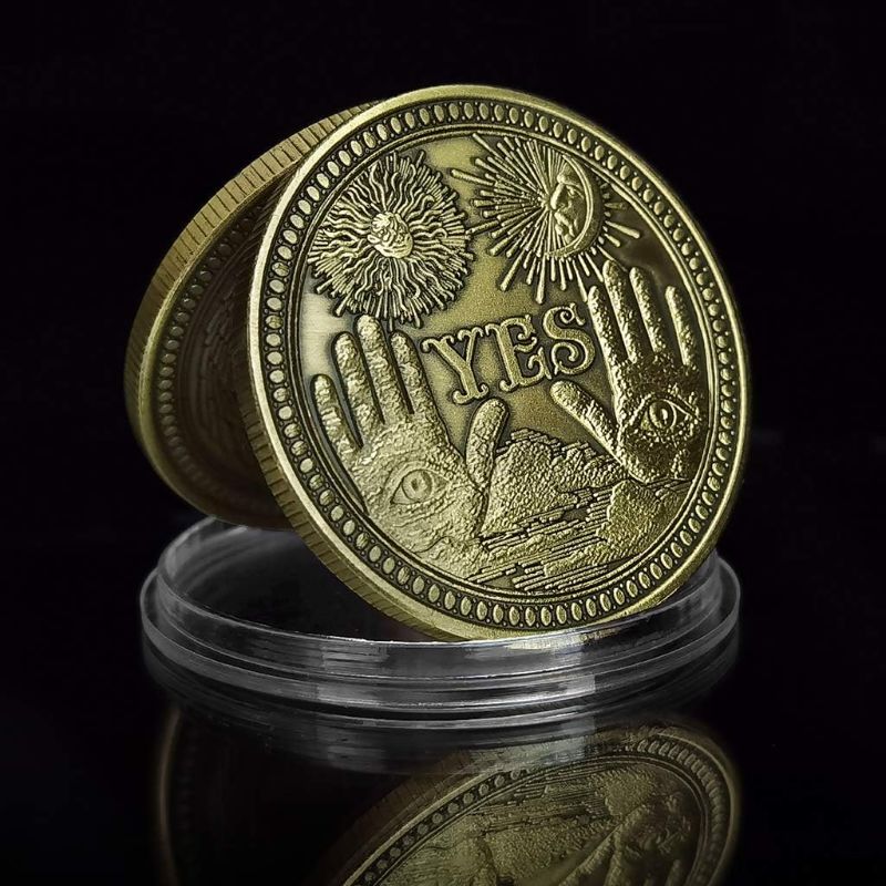 Photo 1 of Yes No Challenge Coin Decision Maker Coin (Bronze)
