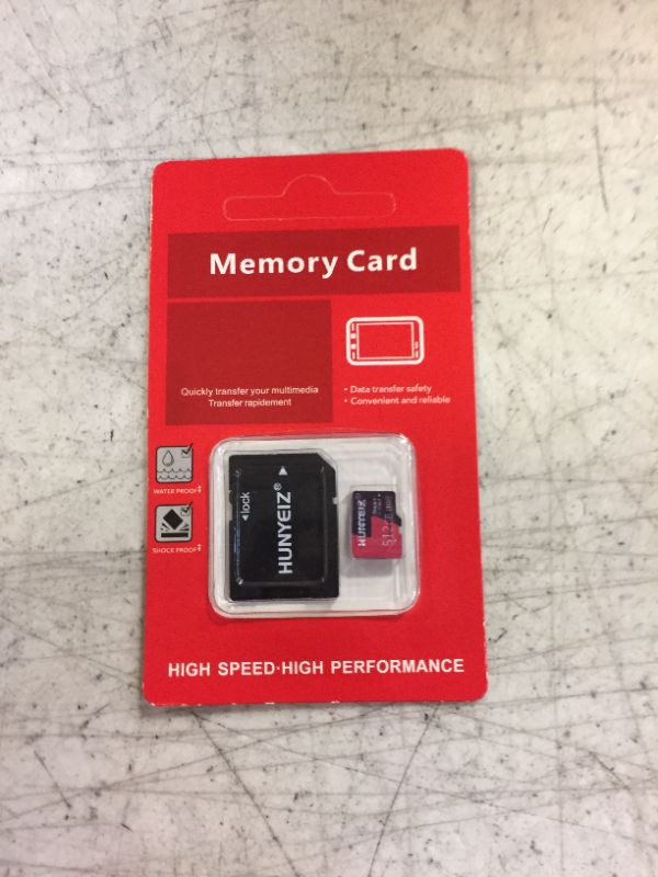 Photo 2 of 512GB Micro SD Card High Speed Class 10 with Adapter for Smartphone,Action Cam,Dash Cam,Surveillance,Drone