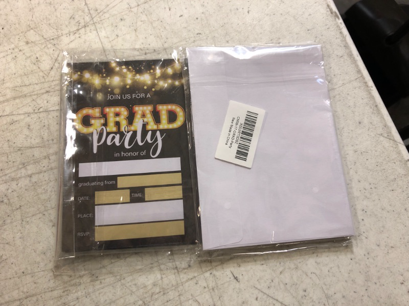 Photo 2 of Grad Party Invitations Senior Graduation Invites Fill-in Invitations With Envelopes, Set of 20