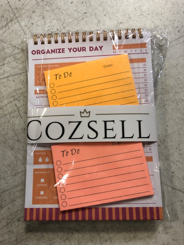 Photo 2 of 2 To Do Notebook with Meal and Workout Plan , 2 To Do List Notepad Includes 2 Set of To Do List Stickers with the date, To Do Notepad , Daily To Do List , Notebooks for Work Organization , To Do List