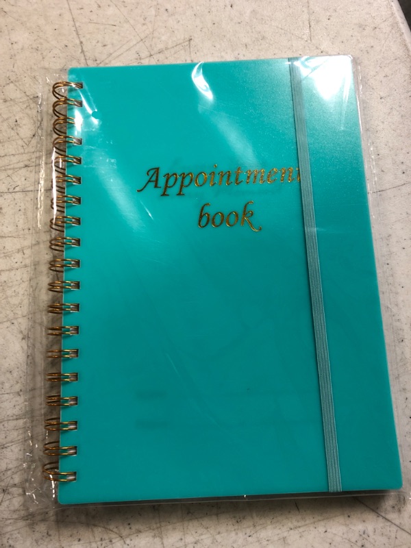 Photo 2 of Appointment Book Planner Undated, 7x10" Weekly Work Organizer Planner With Hourly Schedule, Twin Wire Binding, Flexible Cover, Back Pocket, 196 Pages Thick Paper,Teal