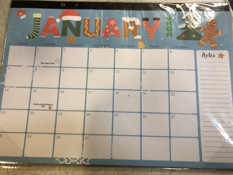 Photo 2 of SUNEE 2024-2025 Desk Pad Calendar 17x12, 18 Months, Jan 2024 - June 2025, Academic Desk Blotter Calendar, School Year Large Calendar for Teacher Cute Jan. 2024 - June. 2025