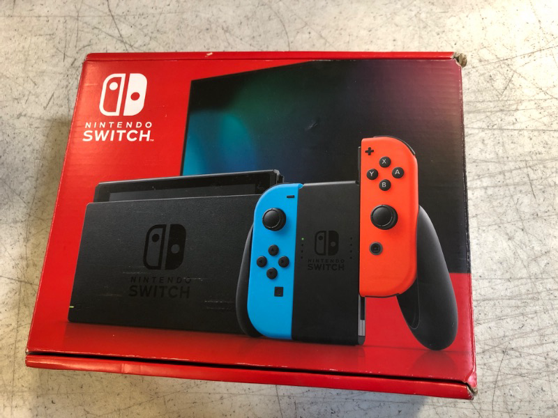 Photo 2 of Nintendo Switch Console Neon Red and Neon Blue Joy-Con
