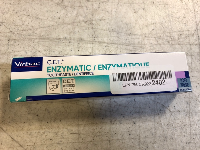 Photo 2 of Virbac CET Enzymatic Toothpaste Eliminates Bad Breath by Removing Plaque and Tartar Buildup, Best Pet Dental Care Toothpaste -Beef Flavor, 2.5 Oz Tube (Color Varies)