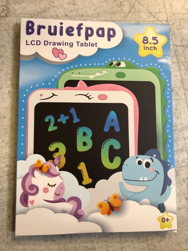 Photo 1 of 2 Pack LCD Writing Tablet, Dinosaur UnicornsToys Gifts for 3 4 5 6 7 8 Years Old Girls and Boys,Colorful Screen Doodle Board for Christmas Birthday Gift for Kids Toddlers with Anti-Lost Stylus Green Dinosaur & Pink Unicorns