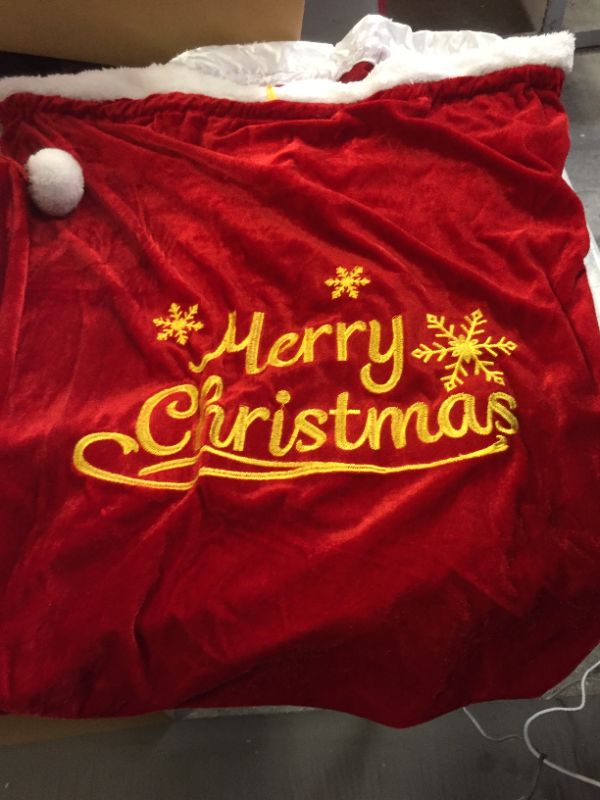 Photo 1 of  Large Christmas Velvet Gift Bags with Drawstring